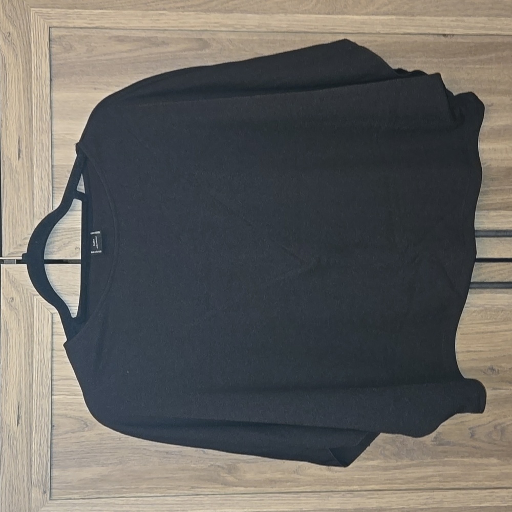 ZARA BLACK LOOSE FIT WIDE SHORT SLEEVE CROP TOP